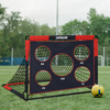2 in 1 Football Goal for Garden Pop Up Training Football Goal Outdoor Foldable Portable Football Goal with Carry Bag, Red-150x120x120